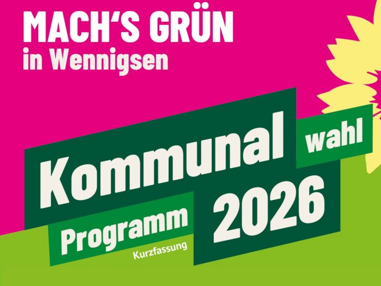 Wahlprogramm zur Kommunalwahl 2026: Kurzfassung